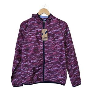 NEW Asics Packable Jacket Regular Fit Quick Dry Purple Pink Women’s Size Small